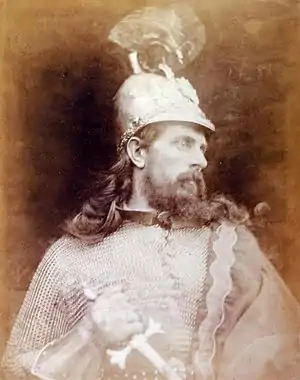 El Rey Arturo, fotografía artística de Julia Margaret Cameron, 1874. 35.7 x 27.6&nbsp;cm.