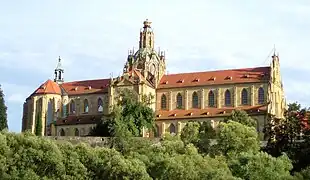 Iglesia del monasterio de la Asunción de la Virgen María, San Wolfgang y San Benito en Kladruby (1711)