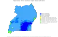 Mapa de Uganda de la clasificación climática de Köppen.