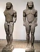 Cleobis y Bitón, del escultor Polimedes de Argos. Hacia 600&nbsp;a.&nbsp;C.