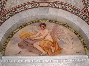 Pintura del arcángel Uriel por Henry Oliver Walker, Biblioteca del Congreso de Estados Unidos