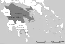La Liga Aquea en 194&nbsp;a.&nbsp;C.