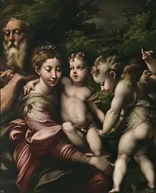 Parmigianino: La Sagrada Familia con ángeles, c. 1524.