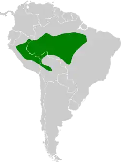 Distribución geográfica de la tangara aliblanca.