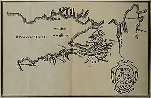 Mapa de Laxardal según la saga de Laxdœla