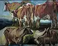 Jacob Jordaens, Estudio de cinco vacas.