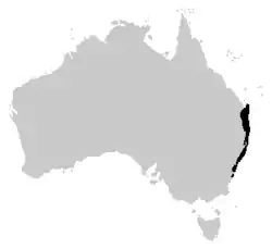 Distribución de Litoria freycineti.