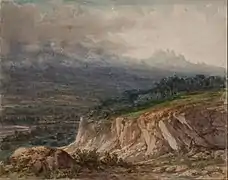 Acuarela. Paisaje. 1875. MNAC.