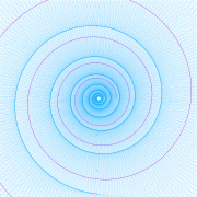 La evoluta de una espiral logarítmica es otra espiral logarítmica con el mismo centro y ángulo.