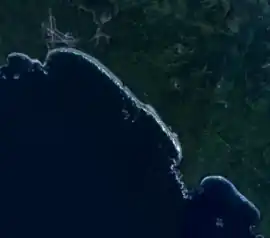 Vista de satélite del litoral del parque