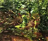 Jardín en Bernried (1892), 94 × 110&nbsp;cm., Galerie G. Paffrath, Düsseldorf