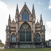 Extremo plano de la catedral de Lincoln