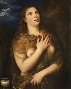 Magdalena penitenteÓleo sobre lienzo, 85&nbsp;x&nbsp;68&nbsp;cm, Palacio Pitti (Florencia).