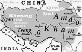 Regiones históricas y tradicionales del Tibet según el profesor Andreas Gruschke
