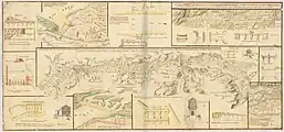 Mapa General que demuestra los cinco Proyectos del Canal Imperial de Aragón Gregorio Sevilla 1776