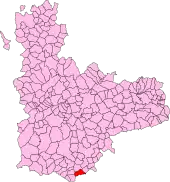 Extensión del término municipal en la provincia de Valladolid