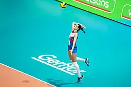 Milena Rašić al saque