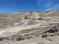 la mina desde el otro lado de valle
