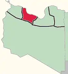 Mapa de Misurata dibujado