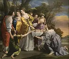 Moisés salvado de las aguas, 1633 (Orazio Gentileschi).