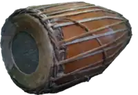 Tambor Mridangam, de la música carnática de la India.
