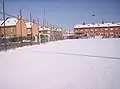 El día siguiente a la excepcional nevada del 9 de enero de 2009, en el campo de fútbol.