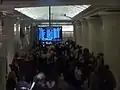 Hora pico en el andén del New Jersey Transit