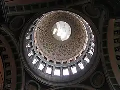 La cúpula vista desde el interior de la iglesia