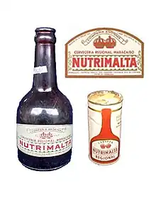 Botella y Lata de Nutrimalta de 1929