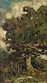 Oak Tree and Marshland, detalle del panel izquierdo
