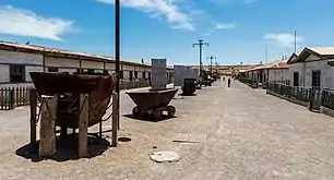Calle en la salitrera.