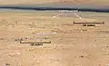 Vista desde el rover Curiosity del Área Glenelg, donde confluyen tres tipos de terrenos (19 de septiembre de 2012).