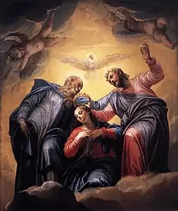 La Coronación de la Virgen, iglesia de San Sebastiano de Venecia (1555)