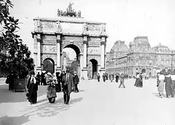 El arco de triunfo en los años 1914-1918.