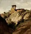 Tejeria (Paisaje de Agua Salud). 1914. -Óleo sobre madera). 43 x 39,5 cm.