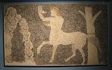 Mosaico del siglo III a. C. expuesto en el Museo Arqueológico de Pela.