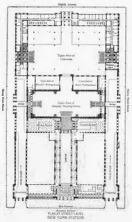 Pennsylvania Station street level floor plan