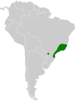 Distribución geográfica del ermitaño escuálido.