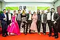Actores, directores, programador, director de comunicación y director del festival, posan en el Photocall de 8a edición.
