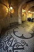 Detalle del mosaico del vestíbulo.