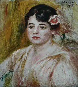 Auguste Renoir (1841-1919), Retrato de Adèle Besson, 1918, óleo sobre tela, 41 × 36,8&nbsp;cm.