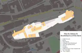 Planta del castillo   en el siglo&nbsp;XVII