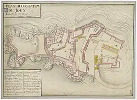 Planta del castillo en 1717