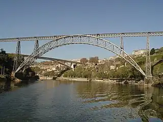 Puente María Pía en Oporto (Portugal).
