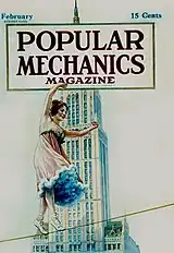 Ilustración a acuarela de Bird Millman en la portada de la revista Popular Mechanics (1917)