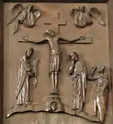 Detalle de la Porta di San Ranieri, en el trasepto de la catedral de Pisa, Bonanno Pisano, finales del siglo&nbsp;XII.