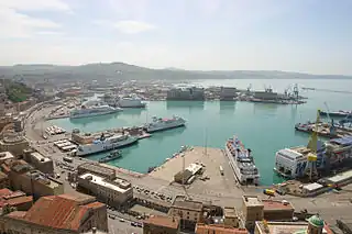 Puerto de Ancona, un puerto de pasajeros.