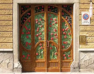 El «portón de las granadas» de la Via Argentero&nbsp;4.