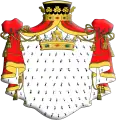 Escudo del presidente con mortero y marqués siglo&nbsp;XVIII