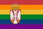 SerbiaBandera del orgullo gay de Serbia